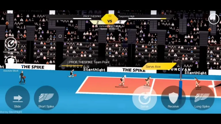 Serving Training in the spike mod apk